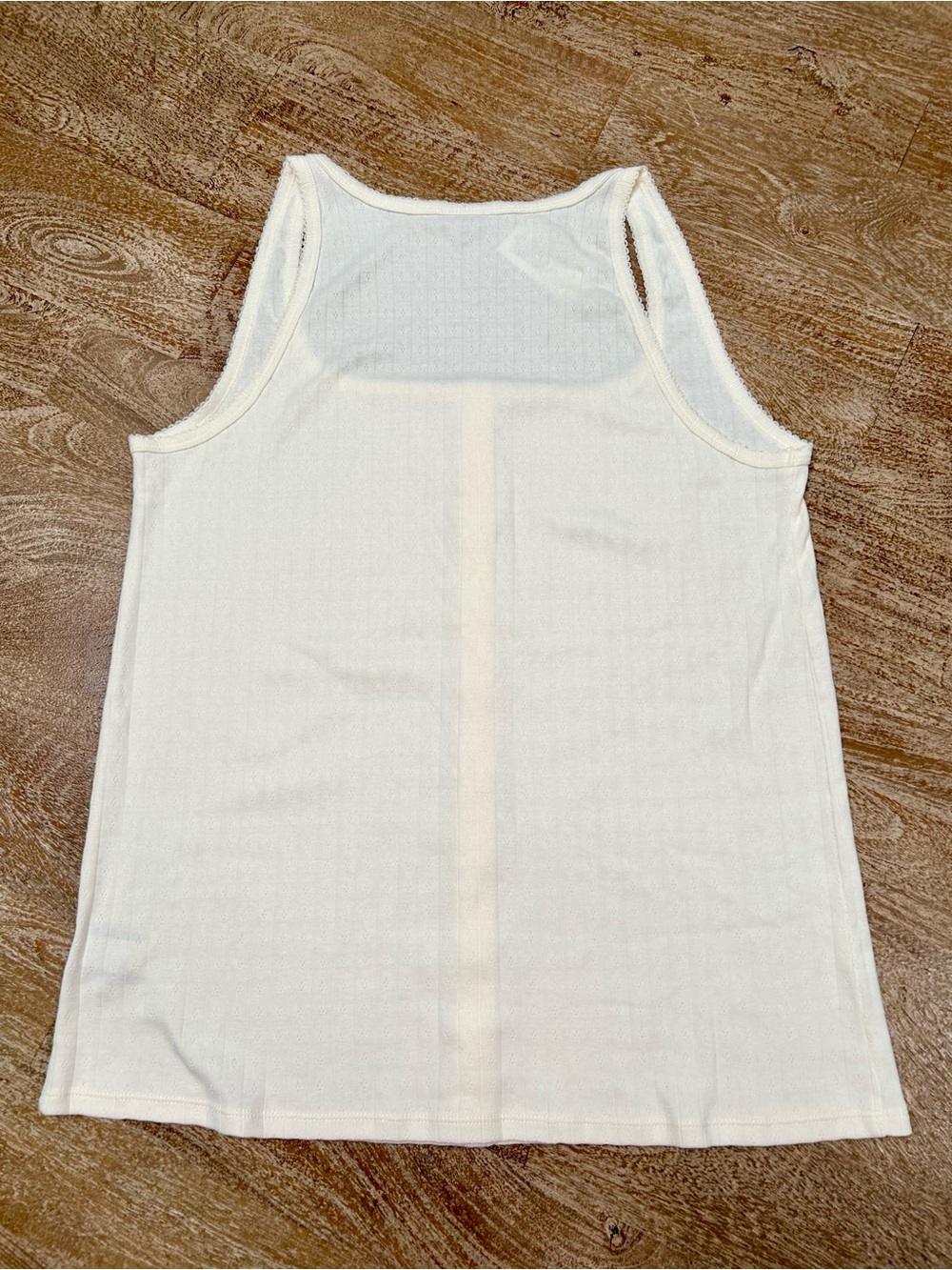 TORRID TANK TOP, SIZE 2X, POINTELLE CREAM, BUTTON FRONT, SQUARE NECK, NWT - Picture 5 of 10